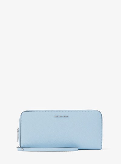 Grand portefeuille continental en cuir grain&eacute; in OC&Eacute;AN P&Acirc;LE | Michael Kors