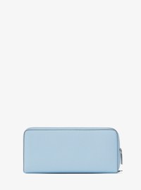 Grand portefeuille continental en cuir grain&eacute;