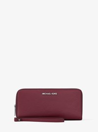 Large Pebbled Leather Continental Wallet