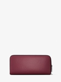 Large Pebbled Leather Continental Wallet