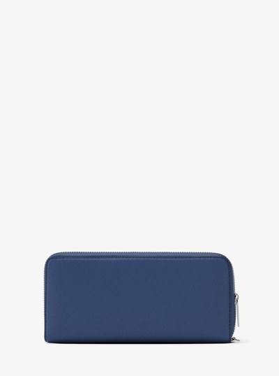 Large Pebbled Leather Continental Wallet in GALAXY BLUE | Michael Kors