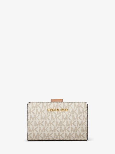 Medium Signature Logo Wallet in VANILLA | Michael Kors