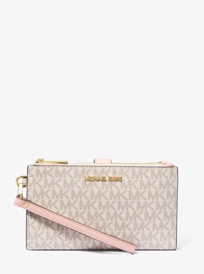 Jet Set Travel Signature Logo Smartphone Wallet in PWD BLSH MLT | Michael Kors