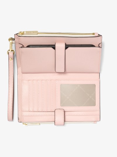 Jet Set Travel Signature Logo Smartphone Wallet in PWD BLSH MLT | Michael Kors