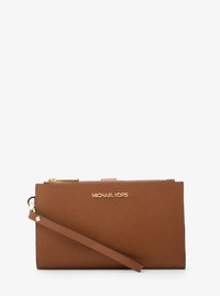 Jet Set Large Leather Smartphone Wristlet Wallet
