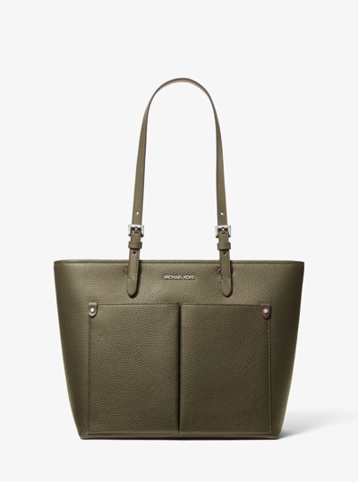 Sac fourre-tout Jet Set de taille moyenne &agrave; poches in VERT OLIVE | Michael Kors