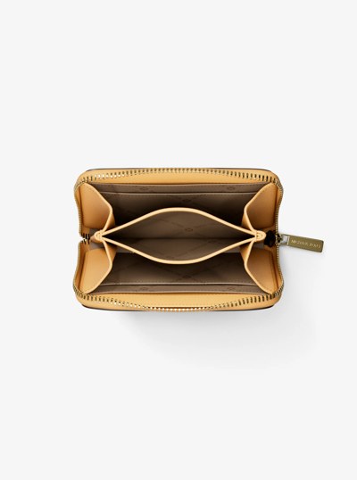 Jet Set Travel Medium Saffiano Leather Wallet in HONEYWHEAT | Michael Kors