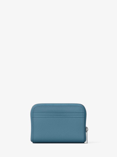 Jet Set Travel Medium Saffiano Leather Wallet in DENIM | Michael Kors
