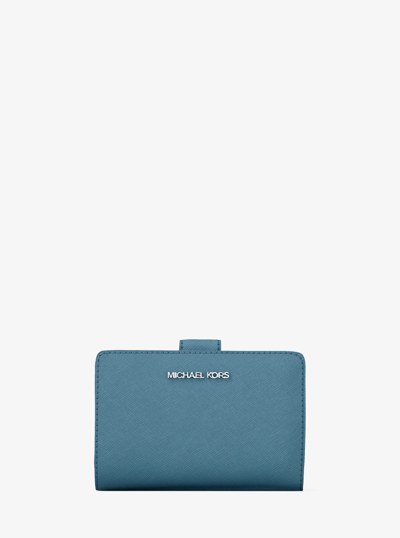 Medium Saffiano Leather Wallet in DENIM | Michael Kors
