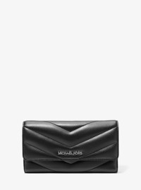 Jet Set Travel Large Quilted Tri-Fold Wallet