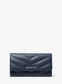 Jet Set Travel Large Quilted Tri-Fold Wallet