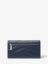 Jet Set Travel Large Quilted Tri-Fold Wallet