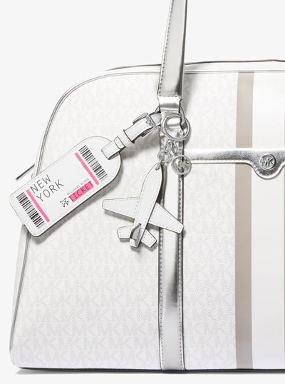 Airplane Keychain in OPTIC WHITE | Michael Kors