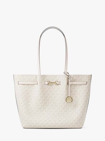 Carson Large Signature Logo Tote Bag in LT CRM MULTI | Michael Kors