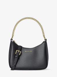 Jet Set Large Pebbled Leather Convertible Crossbody Bag