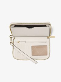 Jet Set Large Heart Embroidered Smartphone Wristlet