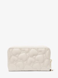 Jet Set Large Heart Embroidered Smartphone Wristlet