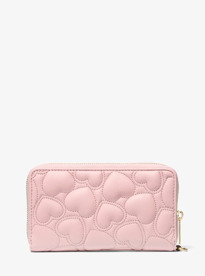 Bolso de mu&ntilde;eca Jet Set grande con bordado de coraz&oacute;n para smartphone in ROS&Aacute;CEO POLVORIENTO | Michael Kors