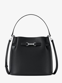 Carson Medium Pebbled Leather Convertible Bucket Crossbody Bag