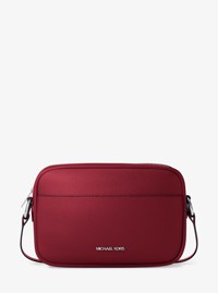 Jet Set Large Pebbled Leather Camera Crossbody Bag