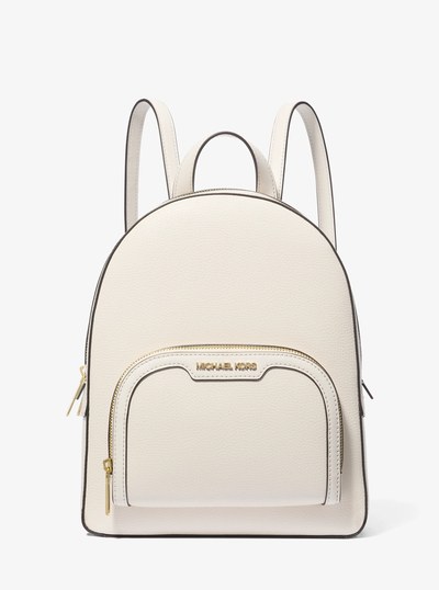 Jaycee Medium Pebbled Leather Backpack in LT CREAM | Michael Kors