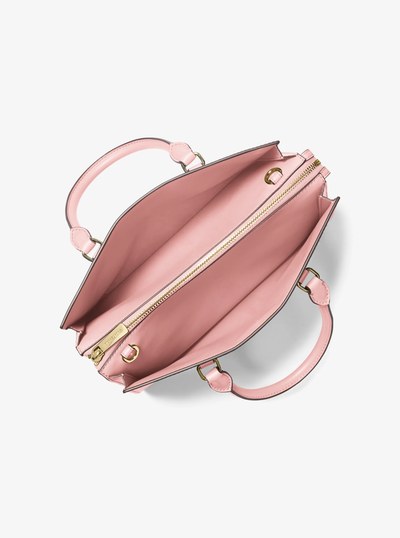 Mochila Sheila mediana de piel Saffiano sint&eacute;tico in ROS&Aacute;CEO POLVORIENTO | Michael Kors