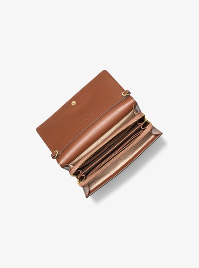 Jet Set Large Smartphone Convertible Crossbody Bag in BROWN | Michael Kors