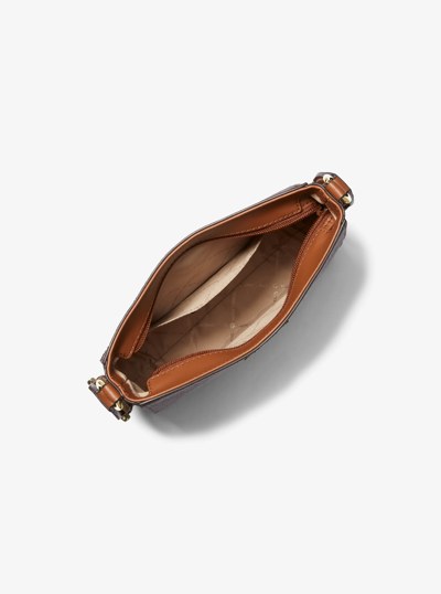 Jet Set Travel Small Logo Messenger Bag in BROWN | Michael Kors