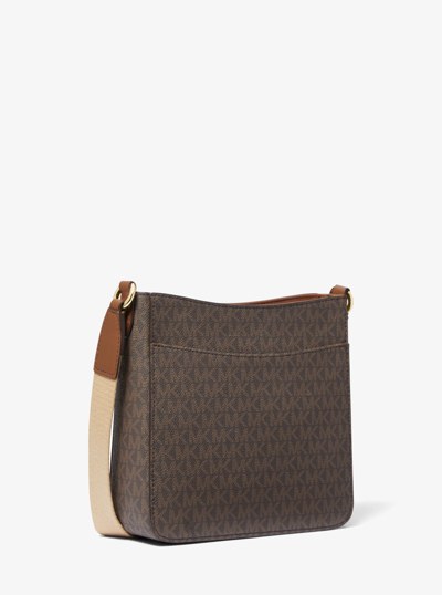 Jet Set Travel Small Logo Messenger Bag in BROWN | Michael Kors