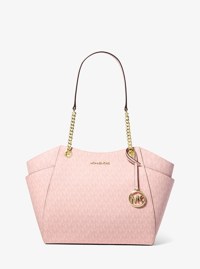 Jet Set Large Signature Logo Shoulder Bag