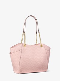 Jet Set Large Signature Logo Shoulder Bag