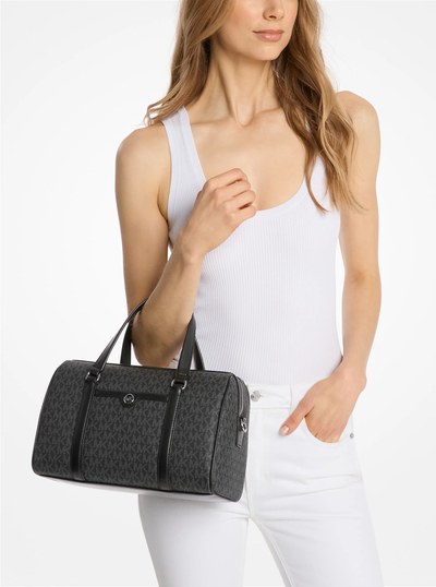 Sac &agrave; main Jet Set Travel de taille moyenne &agrave; logo Signature in NOIR | Michael Kors