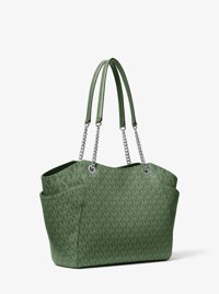 Jet Set Large Signature Logo Shoulder Bag