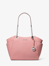 Jet Set Large Signature Logo Shoulder Bag