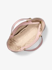 Bolso tote Jet Set grande de bloques de color con logotipo de la marca