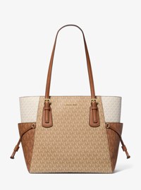 Bolso tote Voyager grande de bloques de color con logotipo exclusivo