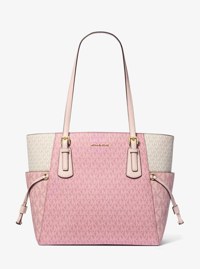 Bolso tote Voyager grande de bloques de color con logotipo exclusivo