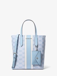 Petit sac fourre-tout Vincent en jacquard &agrave; logo avec &eacute;tui pour cartes