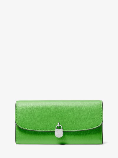 Landon Large Leather Continental Wallet in JUNGLE | Michael Kors