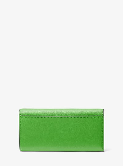 Landon Large Leather Continental Wallet in JUNGLE | Michael Kors