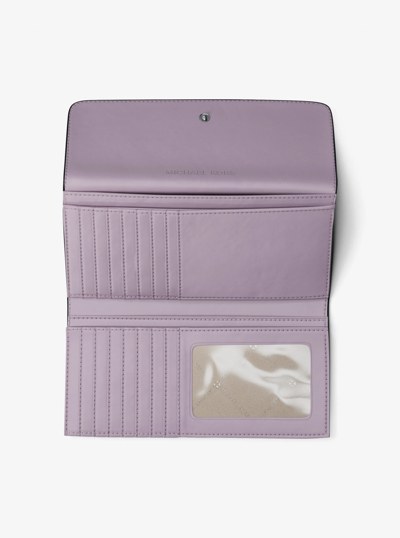 Portefeuille &agrave; trois volets Jet Set Travel &agrave; logo Signature in LILAS | Michael Kors