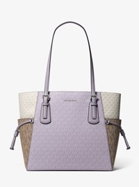 Voyager Large Color-Block Signature Logo Tote Bag