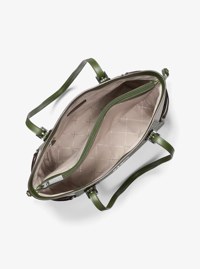 Voyager Large Color-Block Signature Logo Tote Bag