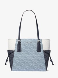 Voyager Large Color-Block Signature Logo Tote Bag