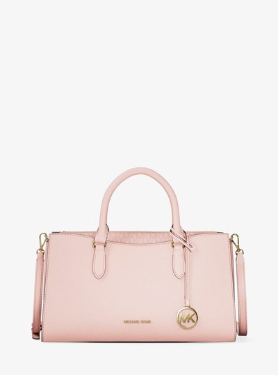 MICHAEL KORS ピンク ハンドバッグ Arden Medium Leather Top-Zip Satchel in POWDER BLUSH - Sale