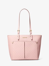 Bolso tote Jet Set mediano con bolsillo y logotipo exclusivo