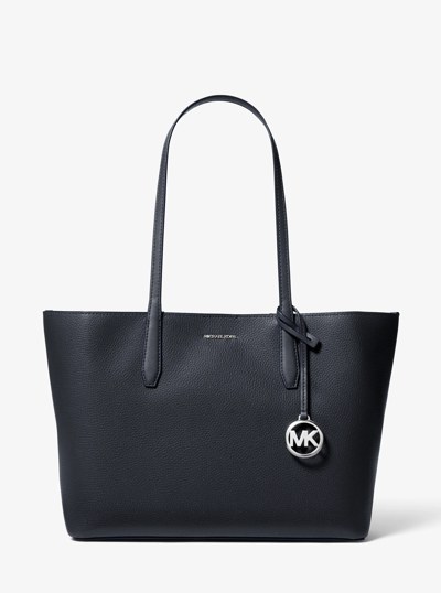 Bolso tote Avalon mediano de piel granulada in AZUL MARINO | Michael Kors