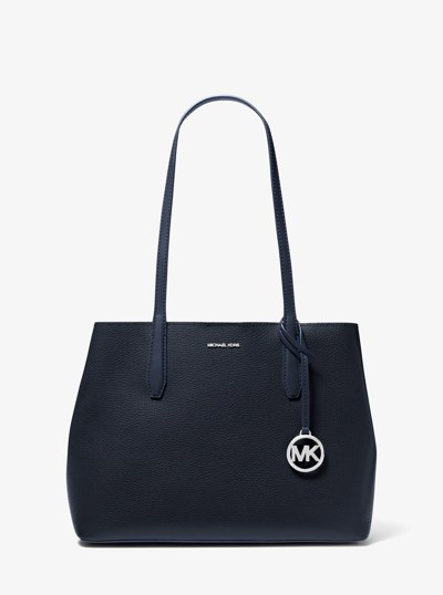 Bolso tote Avalon mediano de piel granulada in AZUL MARINO | Michael Kors