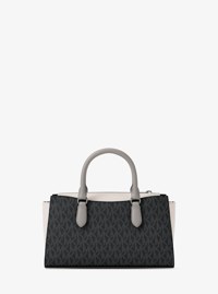 Arden Small Color-Block Signature Logo Messenger Bag
