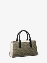 Arden Small Color-Block Signature Logo Messenger Bag
